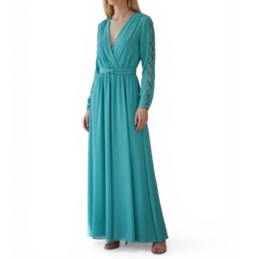 VTG 60s 70s retro handmade one of a kind maxi dress with arm cutouts